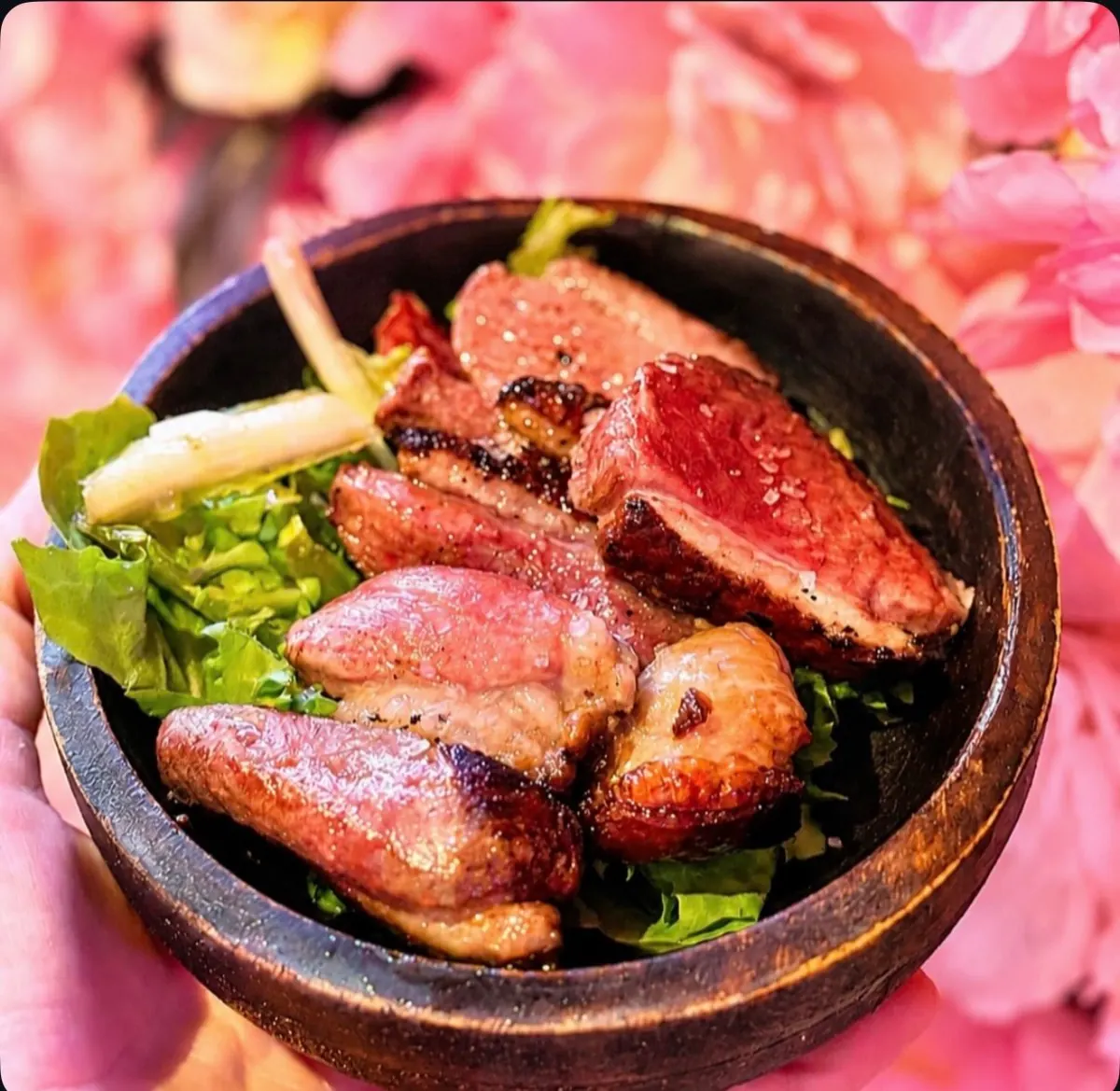 Magret de canard sauce poivre au Hope