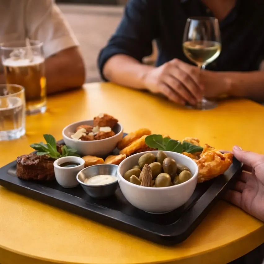 Assortiment de tapas en terrasse au Hope